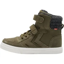 hummel Stadil High Winter Sneaker gefüttert Kinder 6086 - dark olive 26