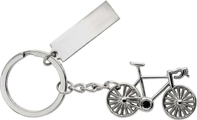 Porte-clés publicitaire bicyclette métal Sullivan argenté
