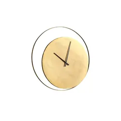 Wanduhr 80 cm Shine , gold , Metall , Maße (cm): T: 3.0  Ø: 80