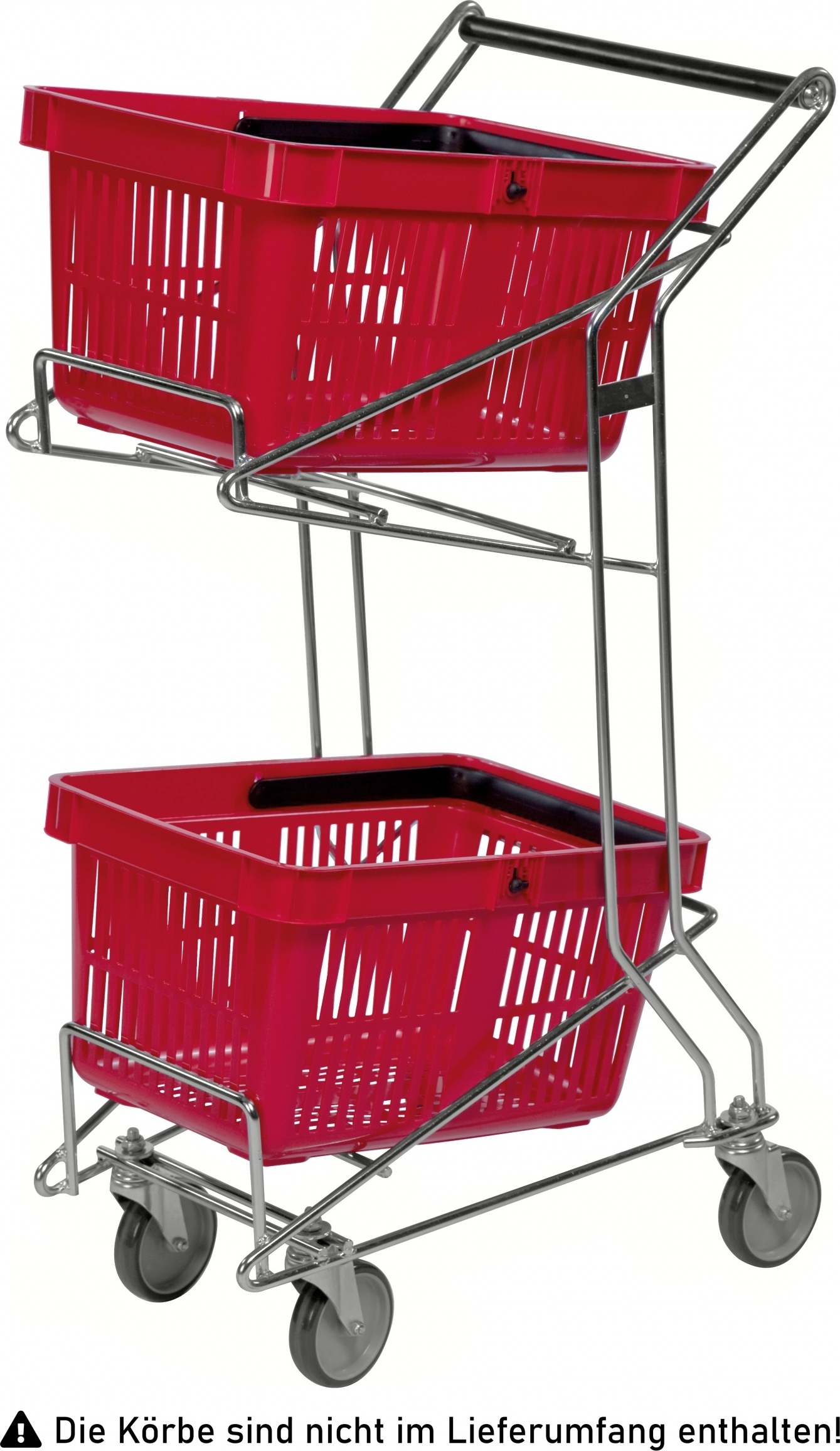 Kongamek Sammelwagen mit 2 Böden als Zubehör für Einkaufskörbe 560x260mm