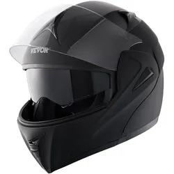 VEVOR Motorradhelm ohne Maske Helmgröße 59-60 cm, ABS Helme mit hoher Dichte & Wechselglas Größe L ECE-geprüfter bequemer Motocross-Helm, für Jugendliche & Erwachsene