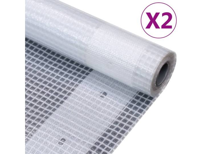 vidaXL Gitter-Abdeckplanen 2 Stk. 260 g/m² 1,5x20 m Weiß