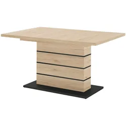Säulentisch ausziehbar Dekora , holzfarben , Maße (cm): B: 90 H: 77