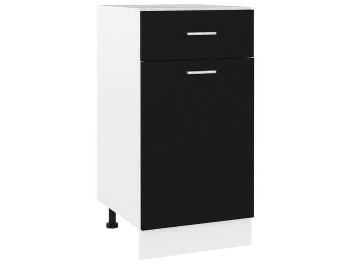 Armoire de cuisine Noir oVsky 40x46x81 5 cm - Aggloméré - Mat - Rangement fonctionnel