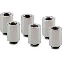 Thermal Grizzly DeltaMate Extender - MF28 Gloss Nickel (6-Pack), Wasserkühlung Anschluss, Silber