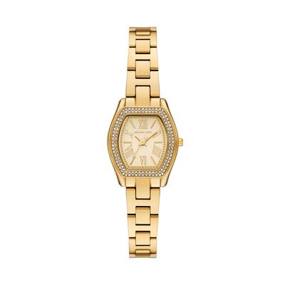 Quarzuhr MICHAEL KORS "Chelsea", gold (gelbgoldfarben), Armbanduhren, Damen, Quarzuhr, Armbanduhr, Edelstahlarmband, analog, Glassteine