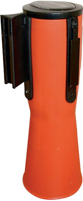 RS-GUIDESYSTEMS Embout de cône de guidage orange, longueur de sangle : 4 m, sangle : noir-jaune, rayée en diagonale (ALCT-O/0170)