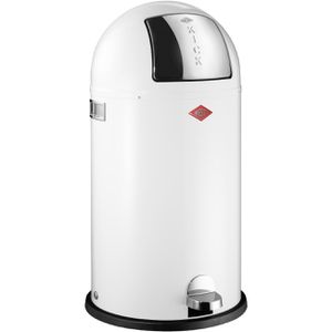 Wesco Mülleimer Kickboy, weiß, aus Metall, 40 Liter