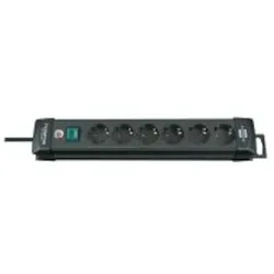 Brennenstuhl Premium-Line 6-fach schwarz, 3 m
