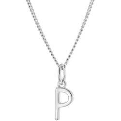 trendor 15210-P Damen-Halskette mit Buchstabe P Anhänger Silber 925, 40 cm