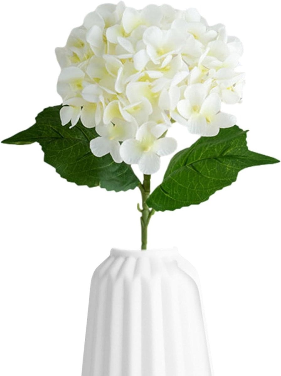 Kunsthortensia boeket wit - Kunstbloemen voor decoratie - 45 cm