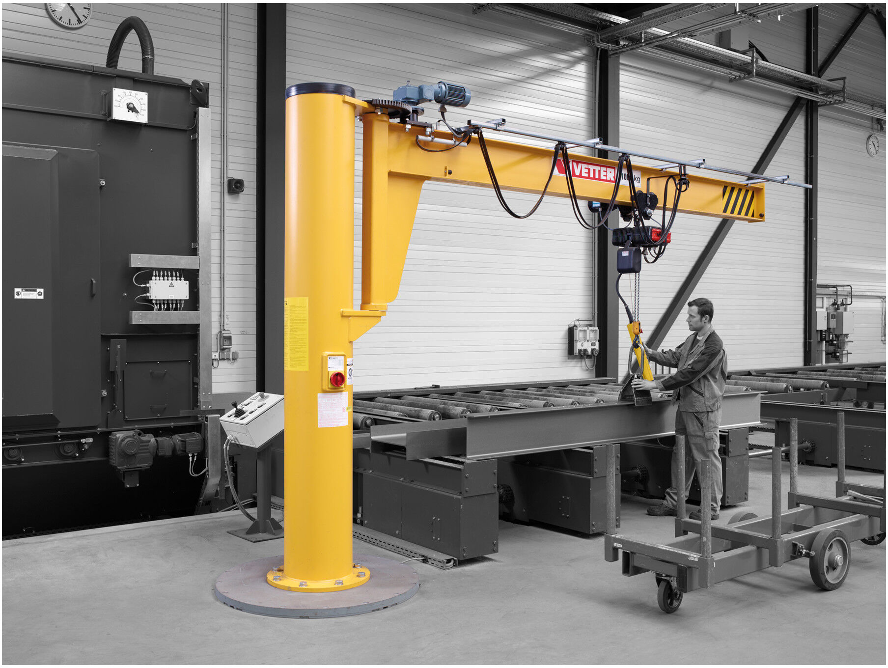 Vetter Säulenschwenkkran ASSISTENT + Verbundanker-System + Elektrokettenzug 500kg, 5,0m ; VETTER Krantechnik (AS5-5,0+VAS2+SiXX4F-HF)