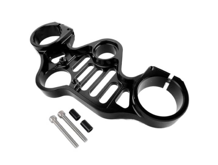 Obere Gabelbrücke， Für Aprilia RSV4 1100R 2021-2023 Motorrad Lenker Halter Gabel Halterung Vordere Gabel Triple Gabelführung Gabelbrücke，(Black)