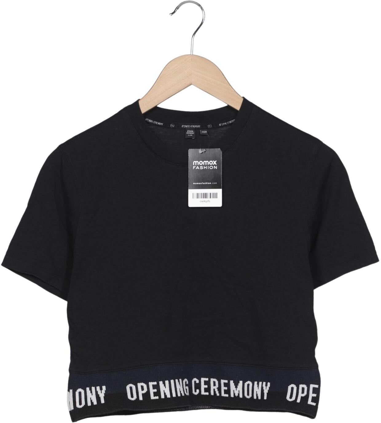 Opening Ceremony Damen T-Shirt, Schwarz, Gr. XS, Baumwolle - Second Hand