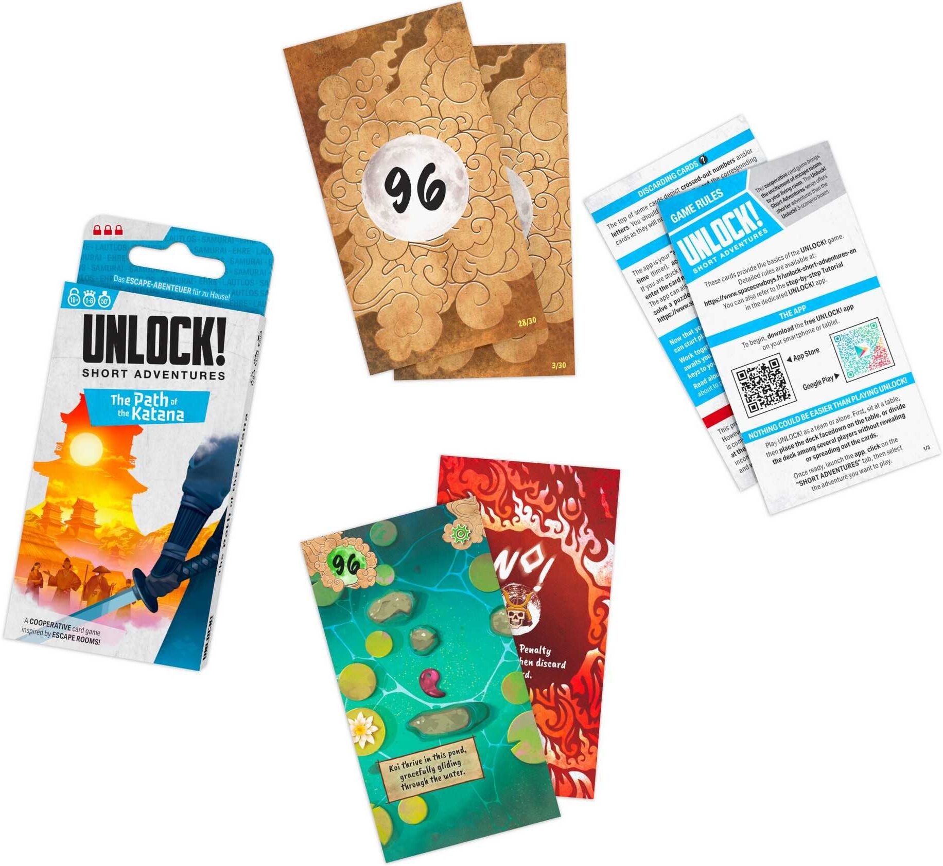 Space Cowboys Unlock! Short Adventures 14 - The Path Of The Katana, Feudal Japanese Cooperative Card Game