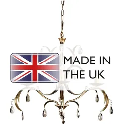 Elstead Lighting, Kronleuchter, Lily Kronleuchter E14 3-fach Bronze Patina, Made in UK (72 cm)