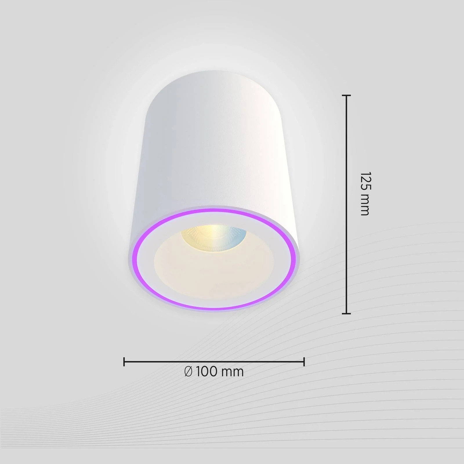 Calex Smart Halo LED plafondspot wit, dimbaar en smart met wifi, geschikt voor woon- en eetkamer