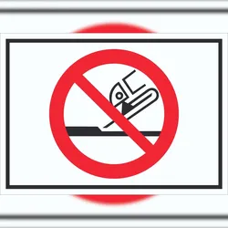 HB-Druck Nicht zulässig für Seitenschleifen Symbol Schild A6 (105x148mm)
