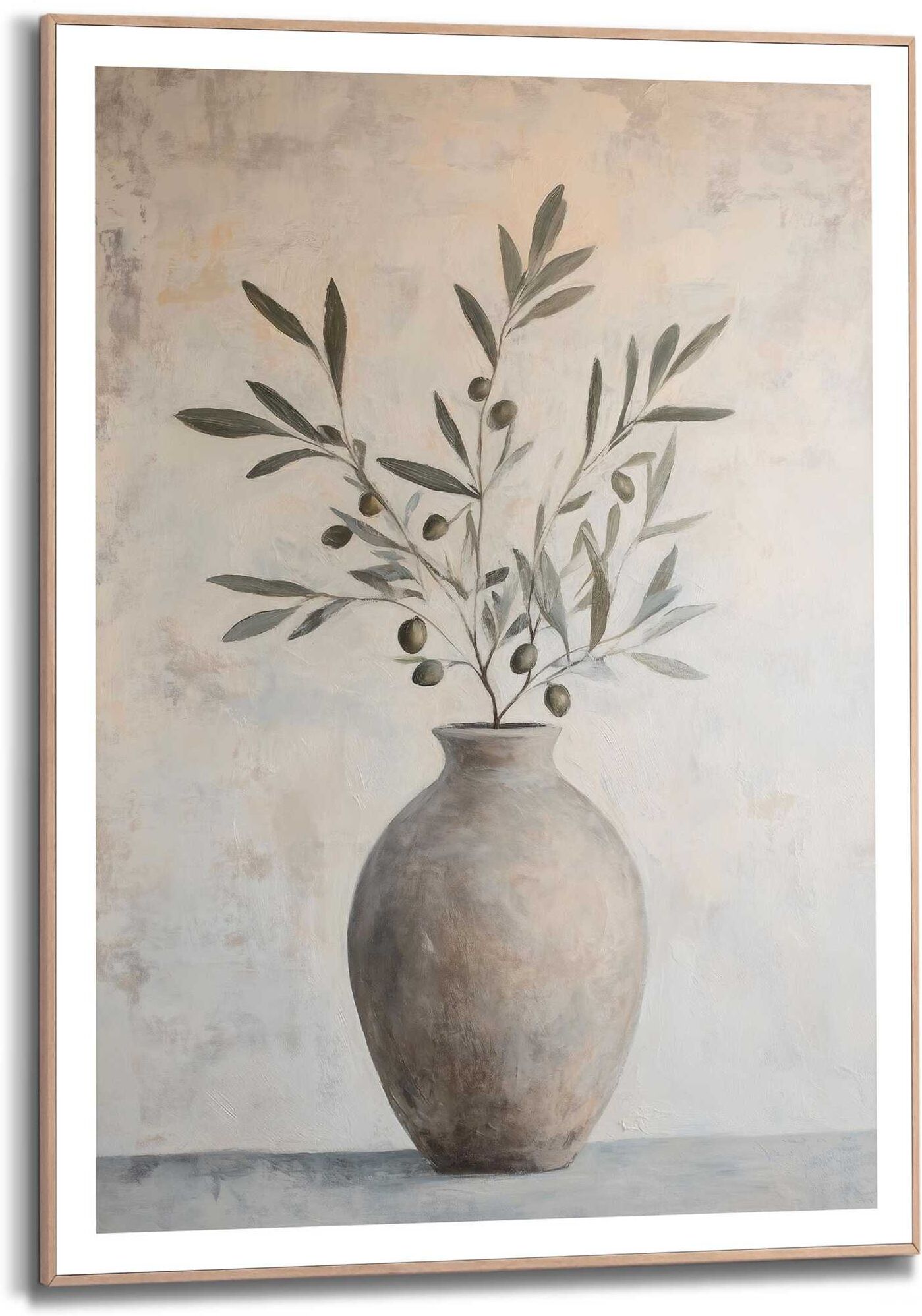 Reinders! Poster REINDERS "Oliven auf Vase", grün (farbe bild(er): grün), B:50cm H:70cm T:2,2cm, Bilder, Poster, Wohnzimmer - Grün - MDF - Abstrakt - 50x70 cm farbe bild(er): grün B/H/T: 50cm x 70cm x 2,2cm