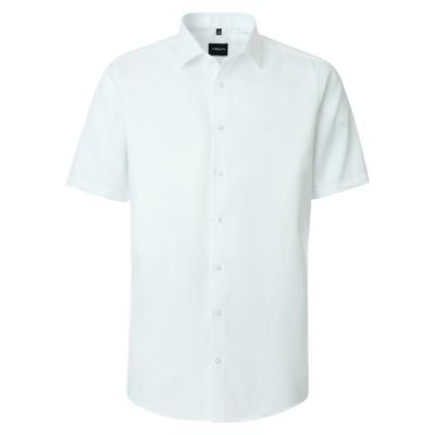 Businesshemd VENTI "VENTI Businesshemd Kurzarm uni", Herren, Gr. 40, Normalgrößen, weiß, 100% Baumwolle, unifarben, schmal, Hemden