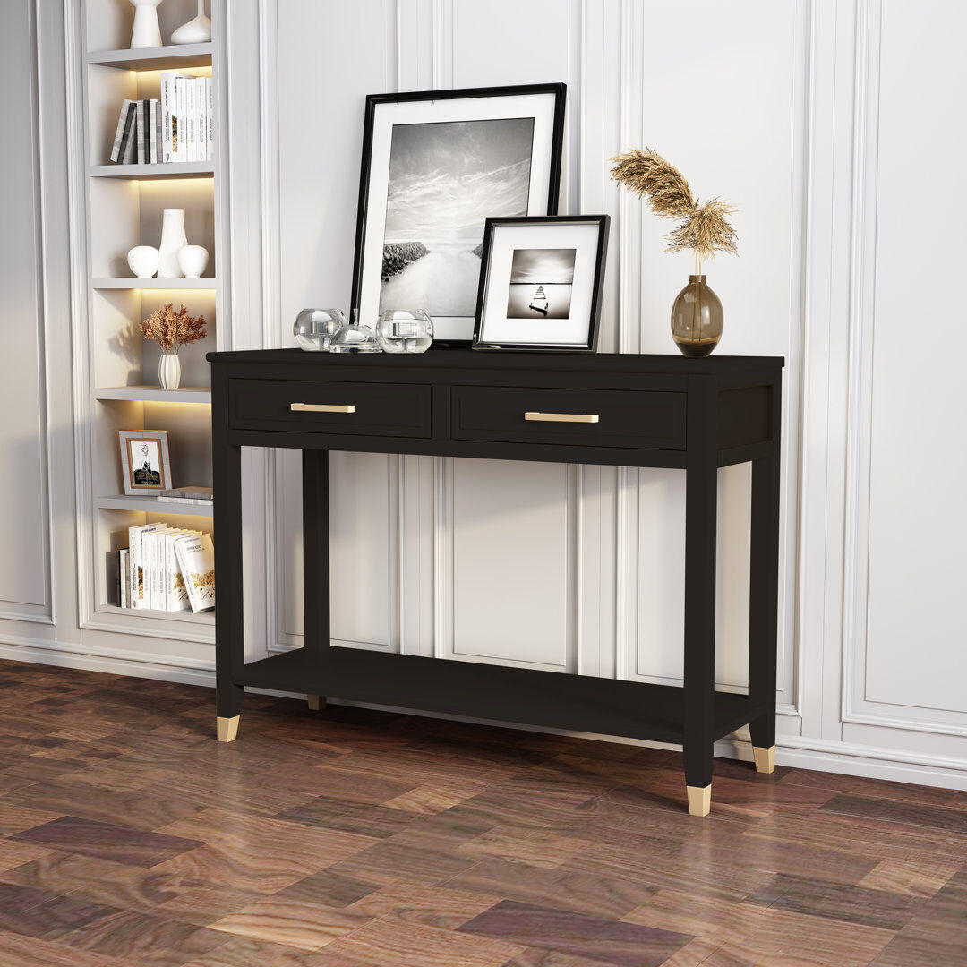 Rosdorf Park Ossian 105cm Console Table Black