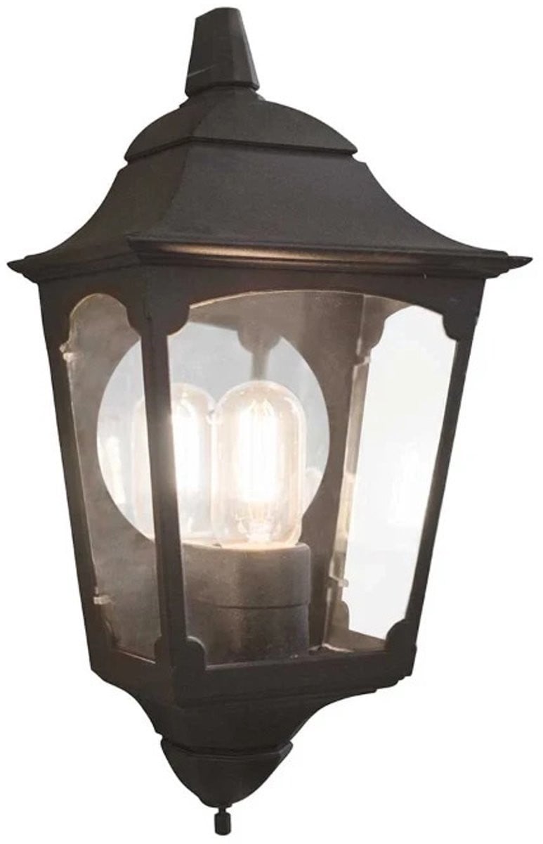 Elstead Lighting LED Buitenlamp Chapel Klassieke Wandlamp van Aluminium en Glas in Zwart