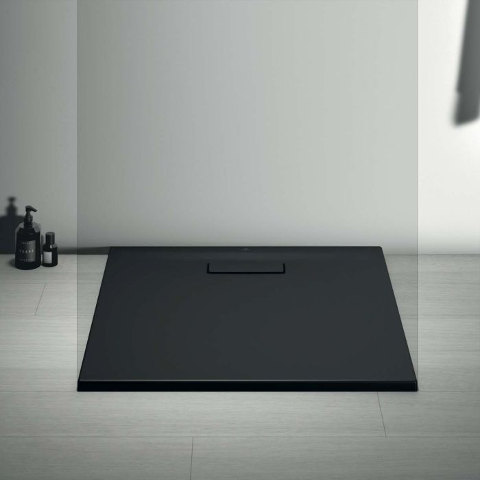 Ideal Standard Flat New Duschwanne T4466V3 quadratisch, 80 x 80 cm, schwarz matt