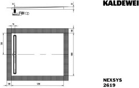 Kaldewei 411946302676 DW NEXSYS Mod.2619, 1000x1200,