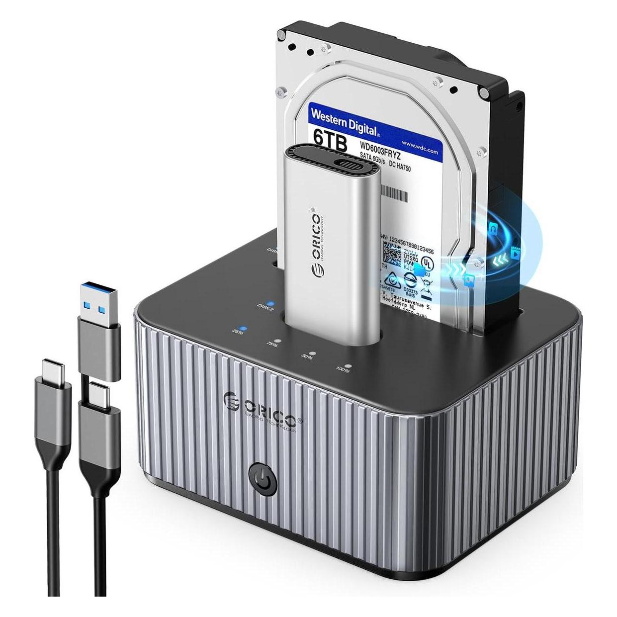 Orico IT28E-C HDD Docking Station 1*Sata 2.5-3.5 (ORICO-IT28E-C-EU-GY-BP)