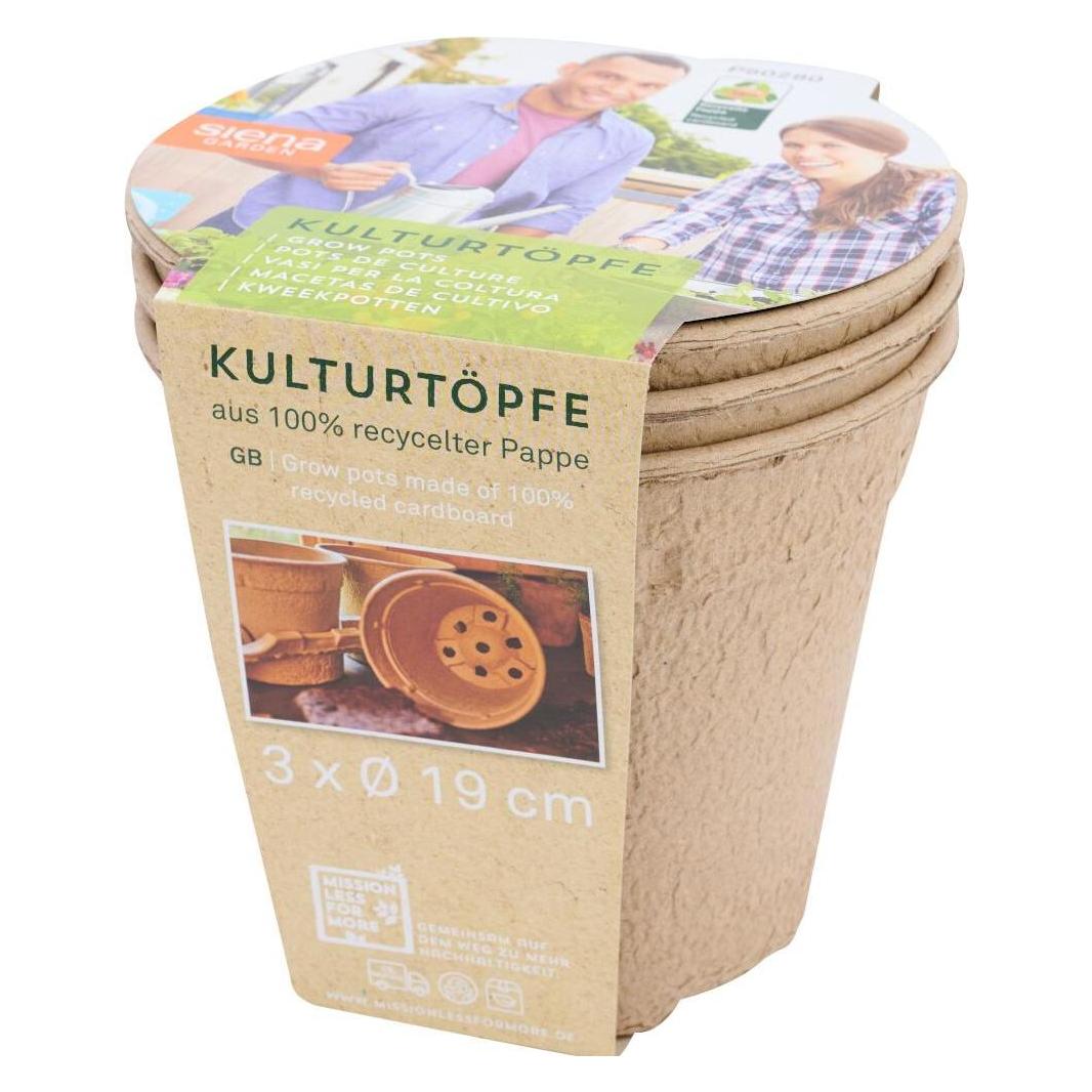 Siena Garden 3er-Pack ECO-Kulturtöpfe 19 cm (P50280)
