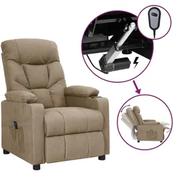 vidaXL, Sessel, Relaxsessel Elektrisch Taupe Stoff