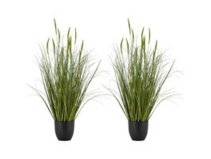 VEVOR Künstliche Graspflanze, 2er-Pack 88,9 cm Rohrkolbengras im Topf, hochwertige PVC-Kunstpflanze, künstliche Grünpflanzen, Sträucher für drinnen und draußen, Haus, Garten, Büro, Zimmerdekoration, Einweihungsparty, Grün