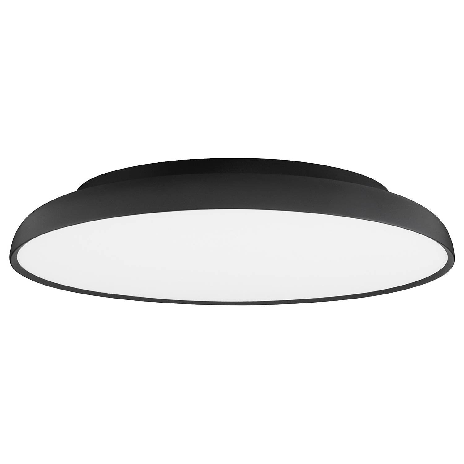 Nova Luce Dimbare LED plafondlamp Linus zwart, Ø 45 cm