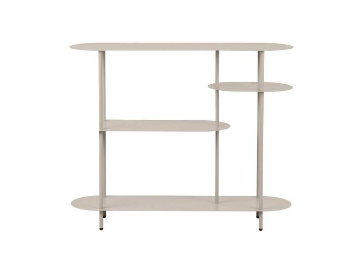 tinkaro Standregal Rieti Regal 4 Regalböden 118 x 31 x 97 cm Sand, 1-tlg., Stabiles Metall-Standregal mit vier Ablagen für Wohnbereiche