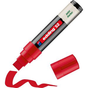 Edding Lackmarker 52 wasserfest & permanent, rot, Keilspitze 4 - 15 mm, matt