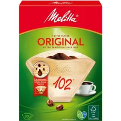 Melitta Filtertüten 80 Stück ungebleicht, Zubehör Kaffeemaschinen