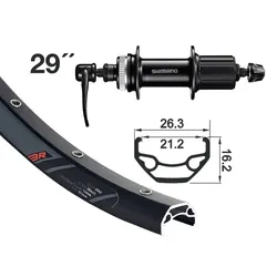 Bike-Parts H-Rad 29" | 29" Rodi Black Rock, sw, FH-QC300, CL