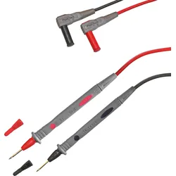 PEAKTECH TKS-8 - Messleitung, 2 mm Prüfspitze und Schutzkappen, rot / schwarz