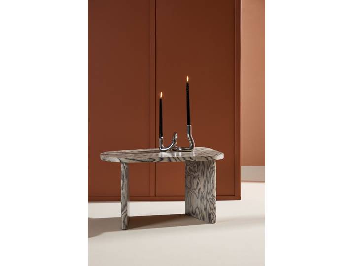 Couchtisch VENTURE HOME Grönvik, ovaler Beistelltisch, modern & vielseitig, 70 × 45 cm , grau (grau, grau), B:45cm H:40cm T:70cm, Tische, Couchtisch, Sofatisch, MDF, Mustermotiv, kompakt, dekorativ, modern