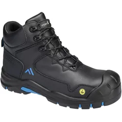 Sicherheitshochschuhe S3S "FC18" schwarz/blau - 41 - schwarz