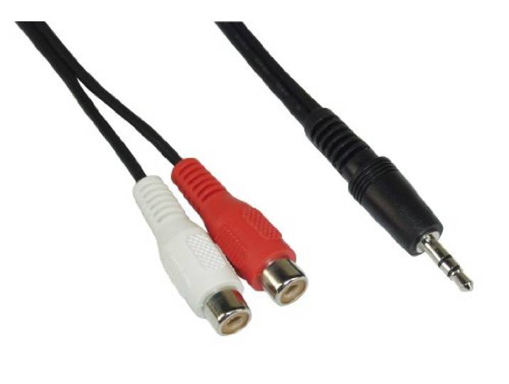 InLine® 3m 2x RCA Vrouwelijk naar 3.5mm Mannelijke Stereo Audio Kabel