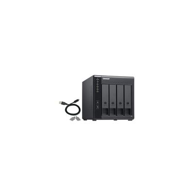 QNAP externe HDD-Festplatte "TR-004", schwarz, B:25cm H:31,5cm T:30cm, Festplatten