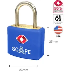Scape Travel, Vorhängeschloss, TSA padlock blue