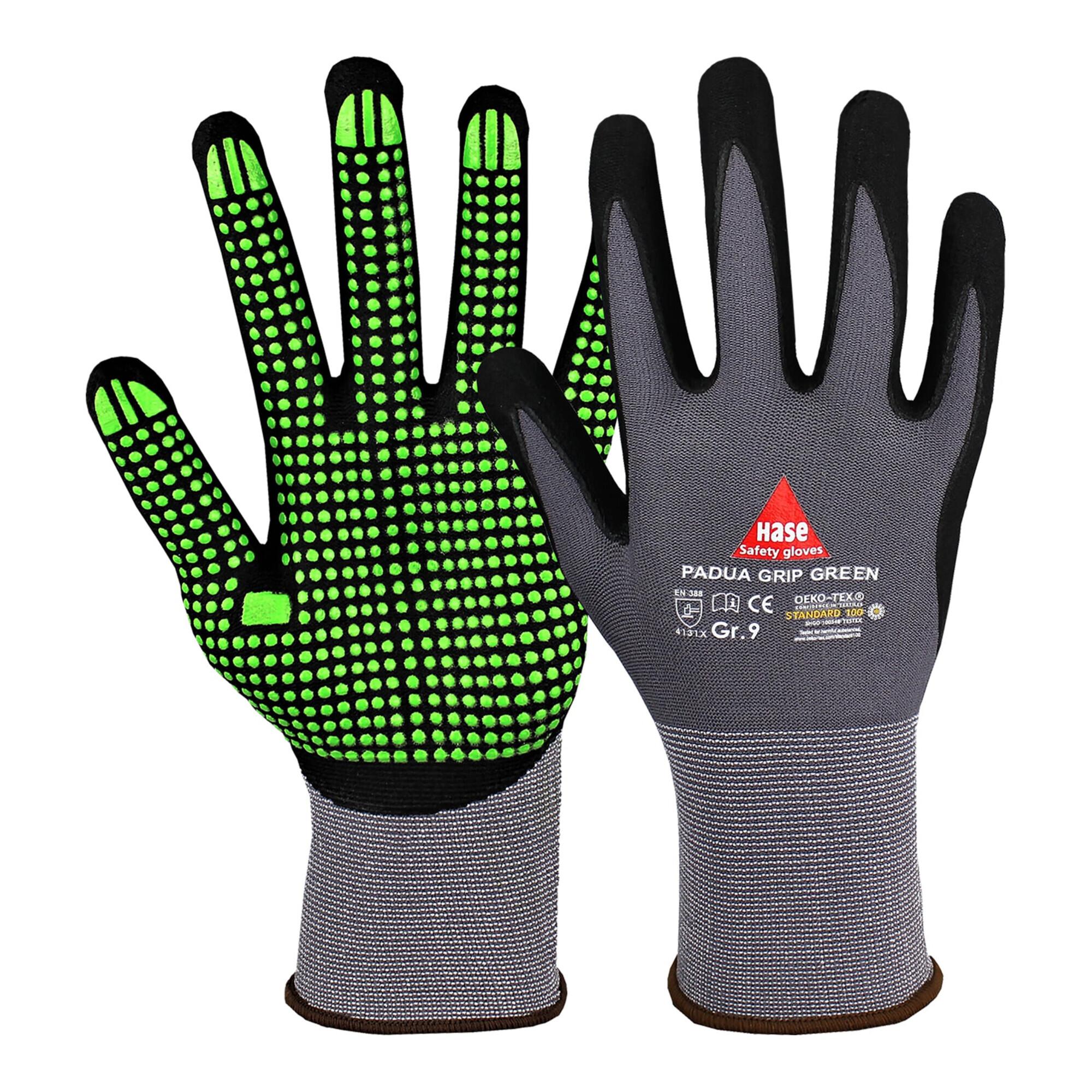 Hase Sicherheitshandschuhe Padua Grip green Größe 10, Nitril Foam (508150G-10)