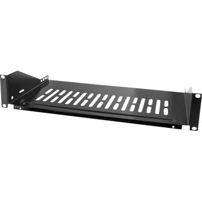 LogiLink SF2C35B 19 Zoll Netzwerkschrank-Geräteboden 2 HE Festeinbau Geeignet für Schranktiefe: 450 mm Schwarz