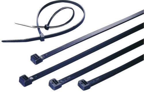 TRU Components 1592885 TC-CVR120LW203 Kabelbinder 120mm 4.80mm Schwarz UV-stabilisiert 100St.