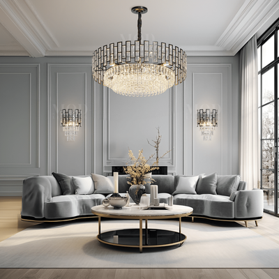 Raven Chandelier   Luxury Crystal Chandelier   Large / Warm White (3000k)   Bedroom Lighting   Living Room Lighting   Indoor Lighting   MOD LIGHTING