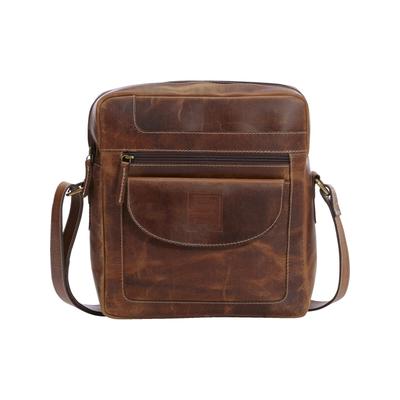 Umhängetasche BABISTA "Tasche MARIBENE", Herren, Gr. B/H/T: 26cm 1, braun, Obermaterial: 100% Rindsleder Leather cow., Taschen Umhängetasche