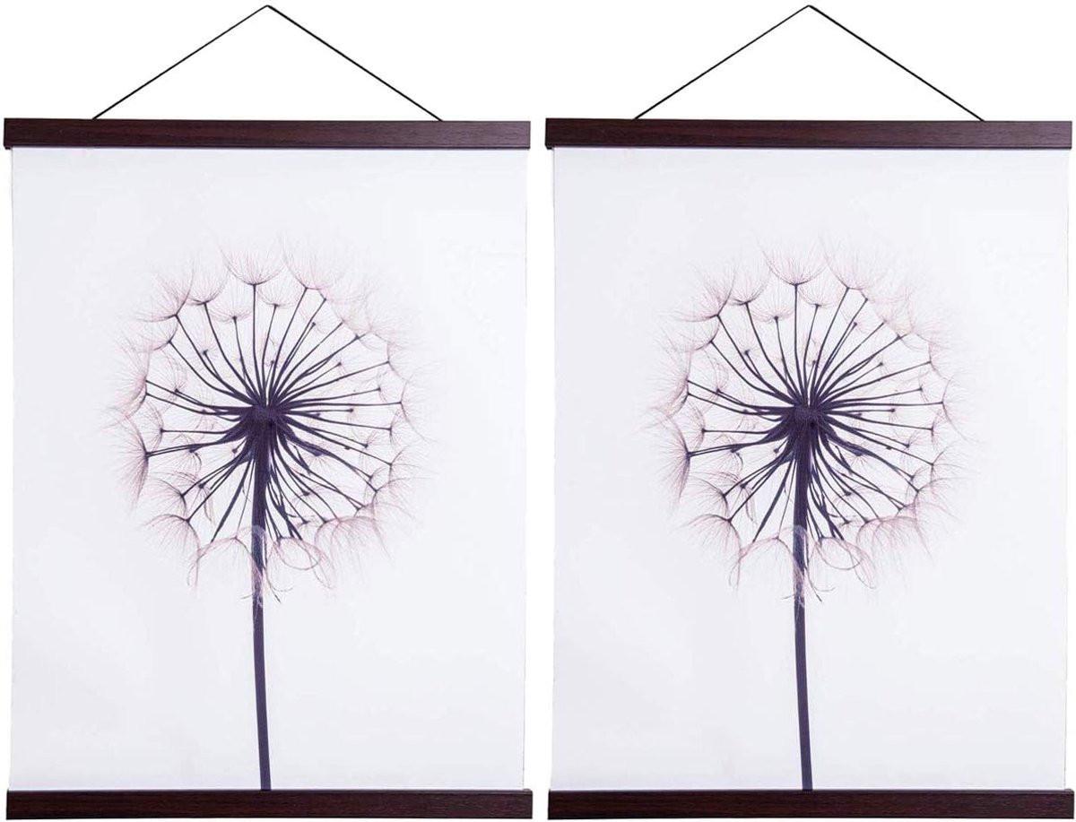 Poster Hanger Frame Walnoot - Magnetische Houten Muurdecoratie - 66 cm