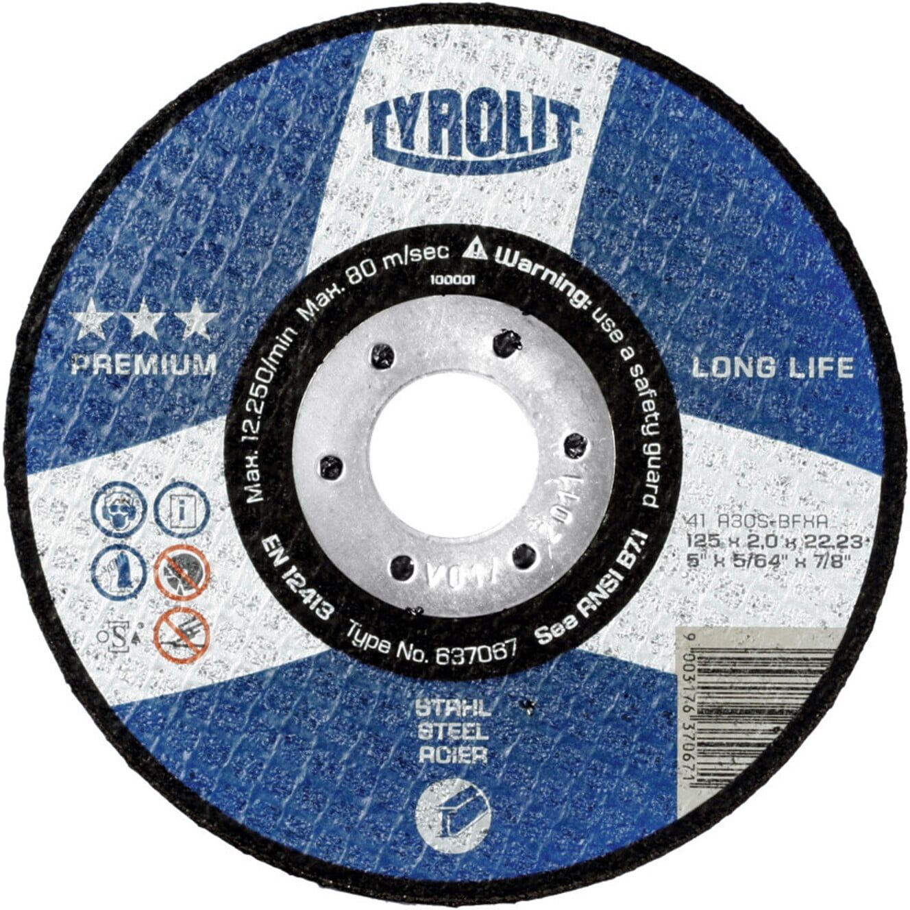 TYROLIT Trennscheibe PREMIUM***, Scheiben-Ø: 125 mm, 563250 125 (637067)